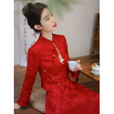 批发实拍有货新中式旗袍改良敬酒服2025新款结婚晚礼服订婚连衣<b class='q'>裙</b> +40