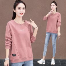 批发<b class='q'>卫衣</b>女士薄款春秋冬季2025新款<b class='q'>宽松</b>爆款加绒加厚时尚洋气无帽上衣