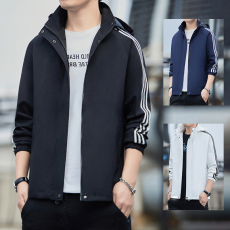 批发运动外套男2024春秋季新款休闲冲锋衣男士潮流防水户外夹克男装