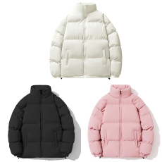 批发河北光版棉服<b class='q'>3D</b>弹力纯色冬季保暖加厚抽绳立领棉衣 可压图