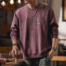 批发重磅洗水休闲卫衣男