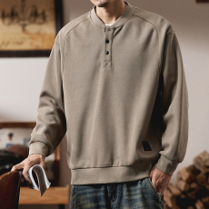 批发重磅350G拼接撞色卫衣男士