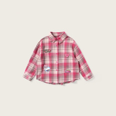 批发<b class='q'>女童</b><b class='q'>格子衬衫</b>秋季2024新款<b class='q'>童装女</b>孩宝宝洋气时髦外套儿童长袖衬衣