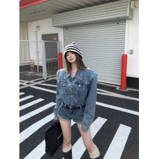 批发蓝色牛仔<b class='q'>连体</b><b class='q'>裤</b>女春秋季酷辣复古显瘦阔腿高腰<b class='q'>连身</b>短<b class='q'>裤</b>