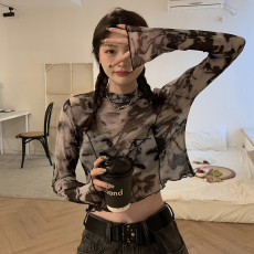 批发韩国外贸韩版春秋长袖<b class='q'>T</b><b class='q'>恤</b>女春季新款韩版小众上衣