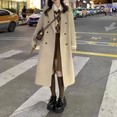 批发呢子大衣女2026年秋冬季新款夹棉加厚毛呢外套小个子高级感<b class='q'>赫本</b><b class='q'>风</b>
