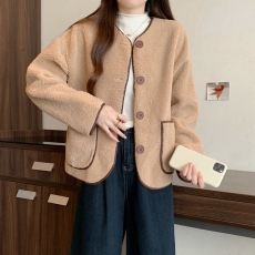批发实拍秋冬装<b class='q'>新款</b>大码牛仔小香风羊羔毛<b class='q'>外套</b>羊羔绒上衣