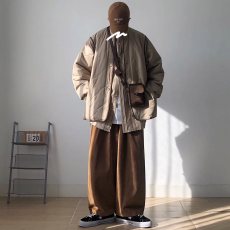 批发RICHMAN卡其色<b class='q'>日系</b><b class='q'>复古</b>cityboy菱格棉服外套男冬季宽松棒球领棉衣