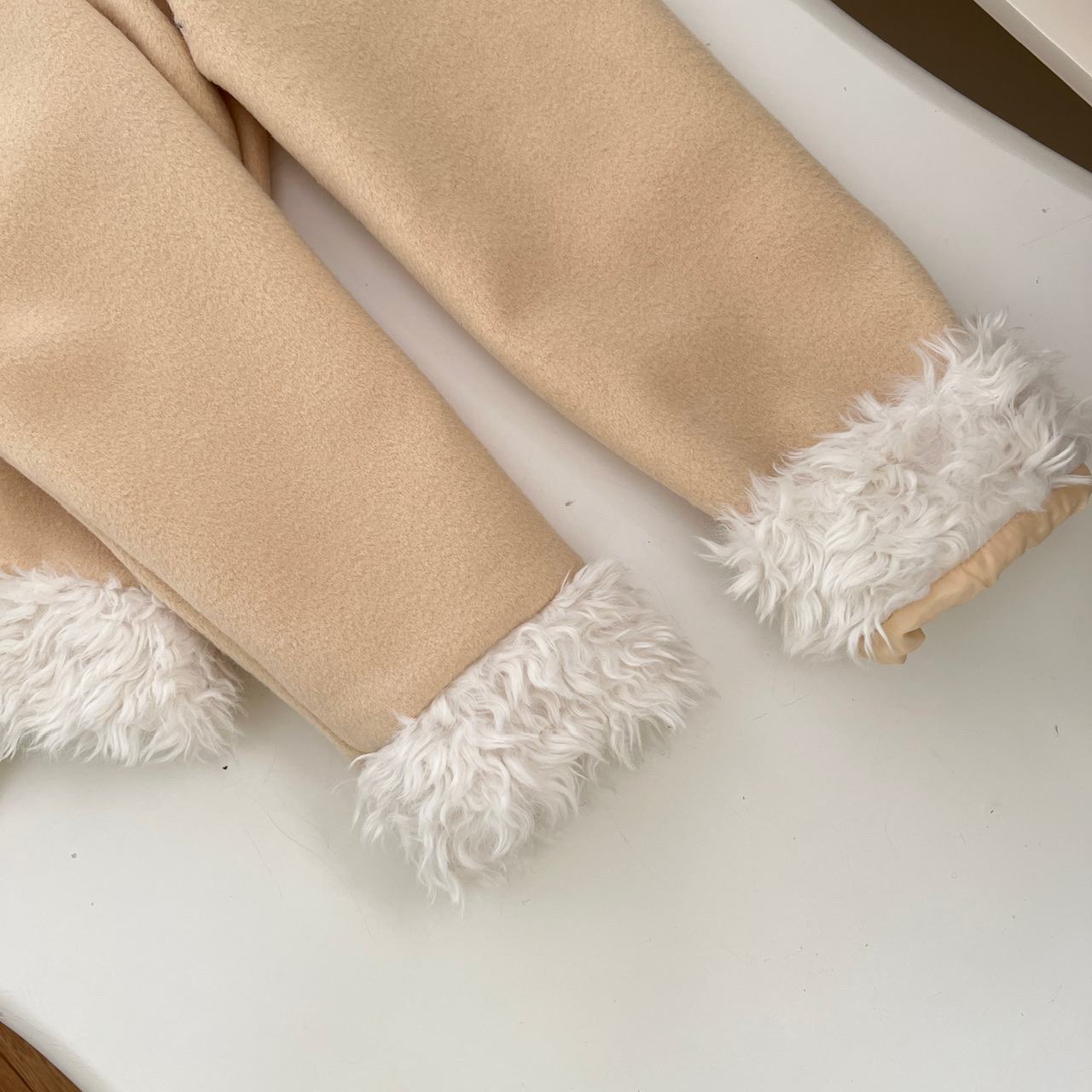 TIDE STUDIOS Sød vindgul plys uldfrakke til kvinder i efterår og vinter, unikt design, varm cardigan_voghion.com