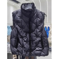 批发2025年冬季纯色时尚短款高级马甲女刺绣棉衣立领宽松轻薄外套潮