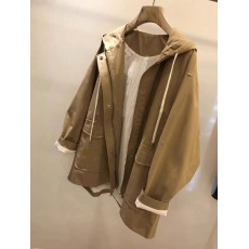 批发版型，做工绝绝子！！！飒气时髦简约宽松廓感显瘦连帽风衣外套女