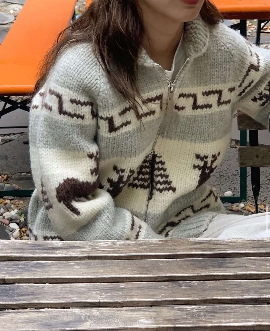 한국인기 자카드 니트 가디건 상세 이미지 1