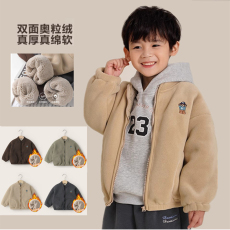 批发官图500g原版质量奥粒绒复合男童加绒外套秋<b class='q'>冬</b>装儿童男孩童装