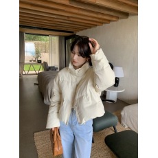 批发短款羽绒服女2025冬新款<b class='q'>韩国</b>小个子立领加厚泡芙白鸭绒面包服外套
