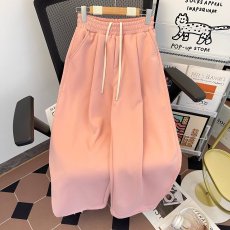 批发潮牌美式抽绳宽松阔腿运动休闲裤直筒青少年长裤宽松腰宽松型常规