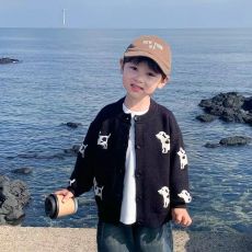 批发<b class='q'>男童</b>毛<b class='q'>衣</b>儿童<b class='q'>针织</b>衫秋装2024新款时髦炸街外衣宝宝潮范休闲<b class='q'>开衫</b>潮