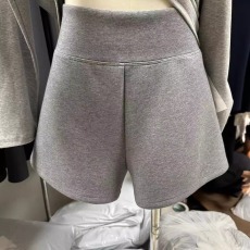 批发十三行秋季新品美式气质高腰百搭短裤设计感纯色阔腿裤休闲靴裤