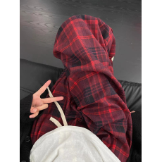 批发薄款，加绒复古格子阔腿裤女春秋新款学生韩版宽松直筒<b class='q'>休闲</b>裤