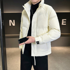 批发实拍2024冬季新款男士羽绒服潮流百搭保暖立领潮牌外套