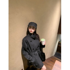 批发实拍实价  新款韩版毛呢大衣秋冬高级感气质中长款外套