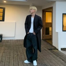 批发秋冬季中长款毛呢大衣男韩版高级感宽松休闲百搭过膝呢子外套