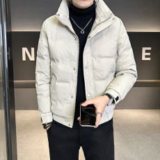 批发实拍冬季新款羽绒服男保暖加厚外套立领韩版休闲百搭防寒羽绒上衣