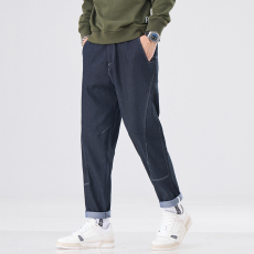 批发秋冬不褪色牛仔裤男潮牌痞帅宽松弹力百搭锥形哈伦裤休闲裤男