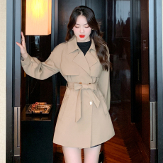 批发巴恩风2026年新款流行双排扣设计感宽松 外套女姐妹款