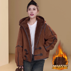 批发小香风羊羔毛外套2024秋冬新款双面穿设计感小众韩系皮毛一体上衣