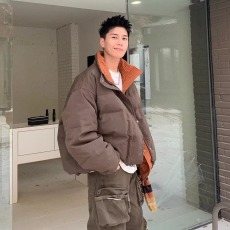 批发<b class='q'>日系</b><b class='q'>复古</b>双面穿立领棉服男女冬季加厚棉袄面包服保暖情侣棉衣外套