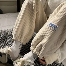 批发薄款，加绒灯芯绒<b class='q'>哈伦</b><b class='q'>裤</b>女春秋新款加绒加厚学生韩版休闲<b class='q'>裤</b>