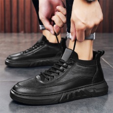 批发<b class='q'>秋</b>冬季皮面休闲男棉鞋货号