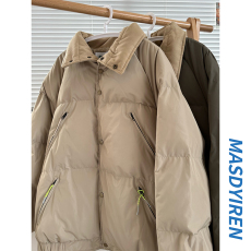 批发MASDYIREN <b class='q'>复古</b><b class='q'>日系</b>翻领工装加厚保暖棉袄外套男冬季情侣棉服潮牌