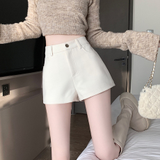 批发米白色毛呢<b class='q'>短裤</b>女2025秋冬新款宽松阔腿直筒休闲<b class='q'>短裤</b>外穿靴裤潮