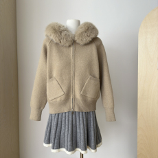 批发<b class='q'>韩版</b>可拆卸毛毛领拼接长袖毛衣<b class='q'>外套</b>女装秋季2025新款宽松气质上衣