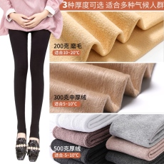 批发<b class='q'>竖条纹</b>打底袜裤孕妇外穿春秋薄款弹力紧身显瘦螺纹连裤袜加绒棉裤