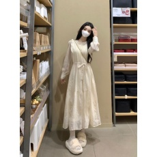 批发大码胖mm春季新款蕾丝甜美<b class='q'>连衣裙</b>女装<b class='q'>高端</b>精致打底a字长裙子