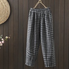 批发实拍2025秋冬季新款复古<b class='q'>大码</b>宽松加厚毛呢灯笼裤女休闲显瘦<b class='q'>哈伦裤</b>