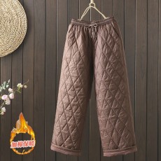 批发实拍 2025冬季新款直筒宽松大码羽绒裤百搭显瘦时尚潮外穿棉裤女