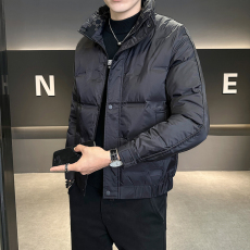 实拍2025冬季羽绒服男加厚保暖外套立领韩版百搭防寒男士羽绒服