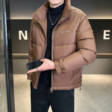 批发实拍羽绒服男2024冬季加厚保暖潮牌立领百搭帅气冬装羽绒外套