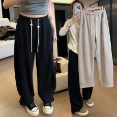 批发孕妇美式复古弯月刀香蕉裤2024新款百搭垂感运动卫裤阔腿裤休闲裤