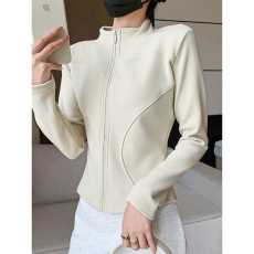 批发韩国外贸德绒好质感秋冬<b class='q'>修身</b>显瘦运动开衫<b class='q'>外套</b>女装新款气质上衣