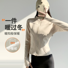 批发韩国外贸德绒好质感秋冬新款运动<b class='q'>小外套</b>女显瘦拉链长袖保暖上衣