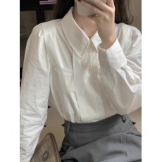 批发2026新款女高级感叠穿<b class='q'>白色</b>衬衣内搭打底衫长袖上衣女春秋