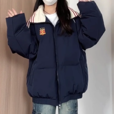 批发特价<b class='q'>清</b> 本地<b class='q'>库存</b>3千 好质量充棉棉服女2025冬季外套三杠条纹棉袄