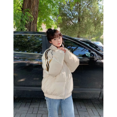 批发特价<b class='q'>清</b> 本地<b class='q'>库存</b>3千 好质量充棉棉服女2025冬季外套三杠条纹棉袄