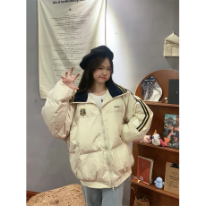 批发特价<b class='q'>清</b> 本地<b class='q'>库存</b>3千 好质量充棉棉服女2025冬季外套三杠条纹棉袄