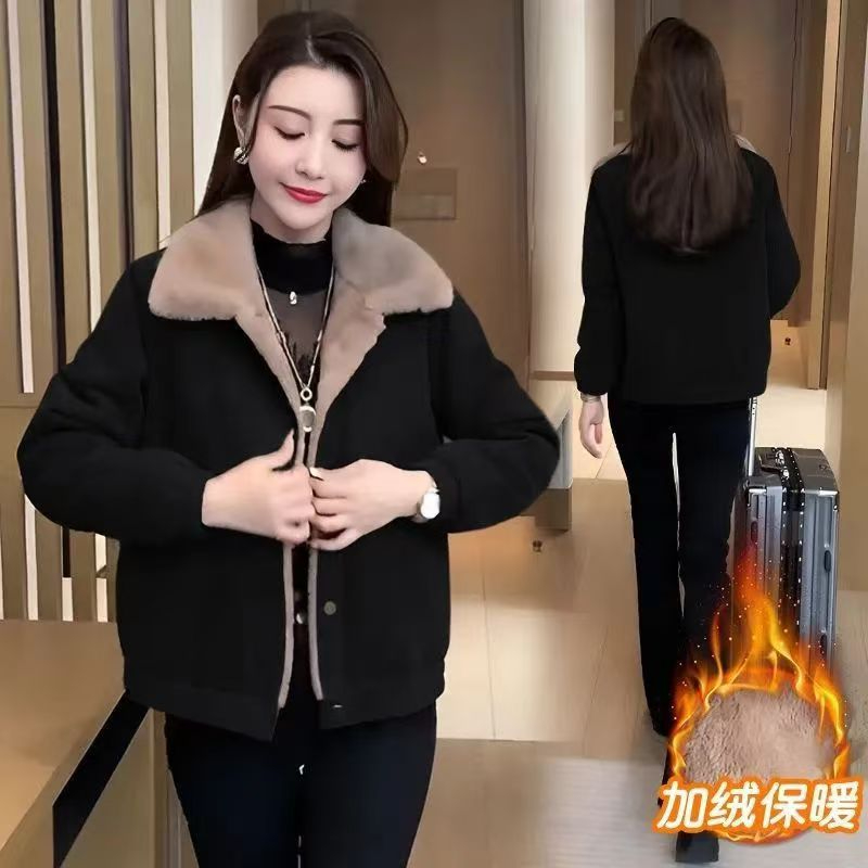 Woolen coat women's mid-length Korean version 2024 new spring and autumn student Hepburn style slim and versatile woolen coat