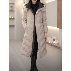 批发<b class='q'>高档</b>时尚三防免洗加厚<b class='q'>羽绒服</b>女2023冬新款修身显瘦白鸭绒外套保暖